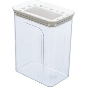 Plastová dóza na krmivo / maškrty, 2,2 l / 15x14x19cm, transparentná